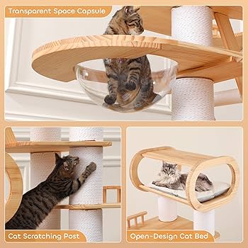 ◆Cat◆ Amazon.com : KZLAA 76.8'' Modern Cat Tree for Indoor Cats